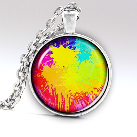 Watercolor Necklace Painting Jewelry impressionism by AimPendants