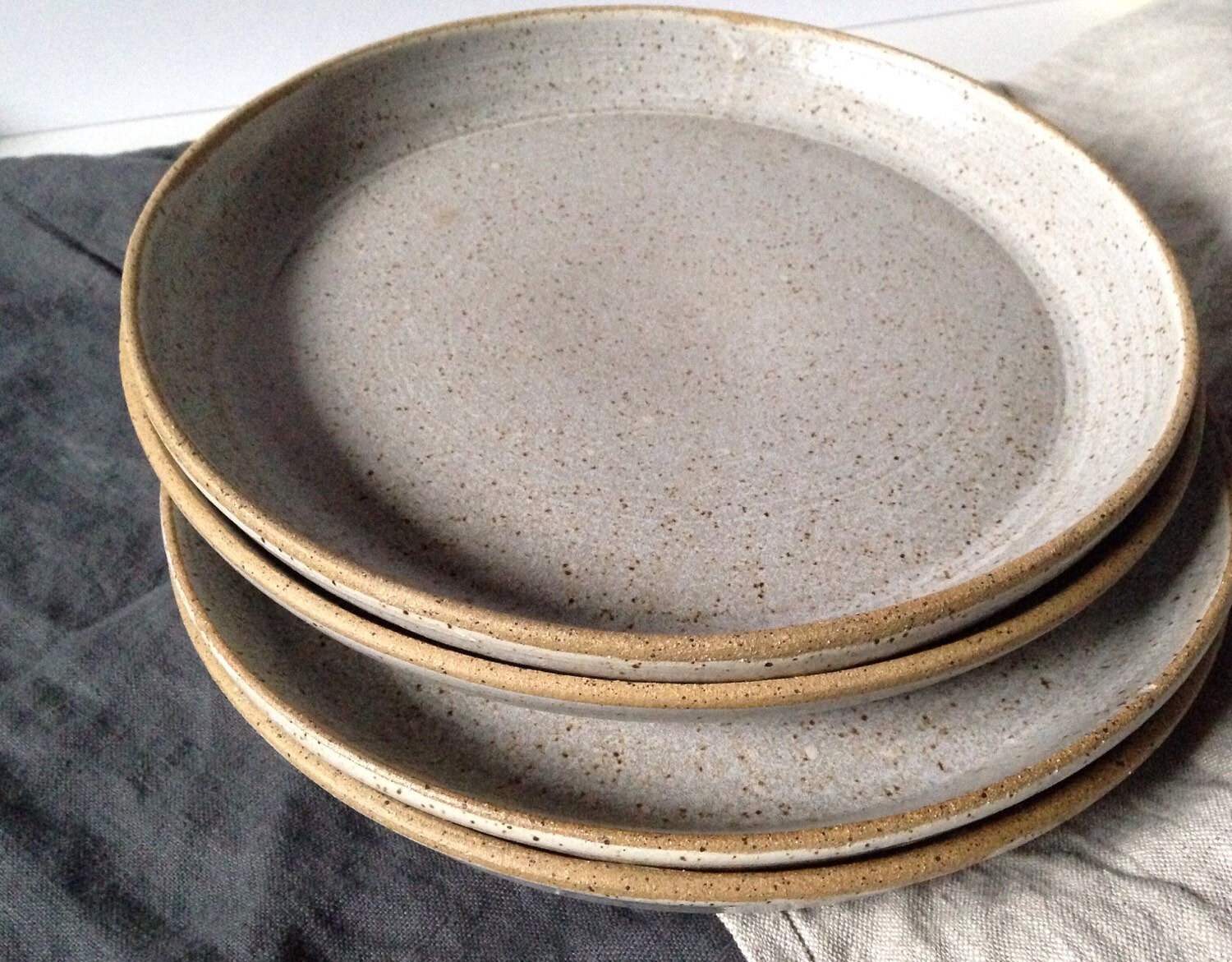 Speckled Grey Dinner Plate reserved for Jared