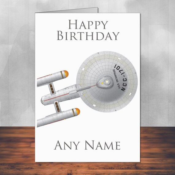 Star Trek birthday card: NCC-1701 Enterprise. by MartynAndWells