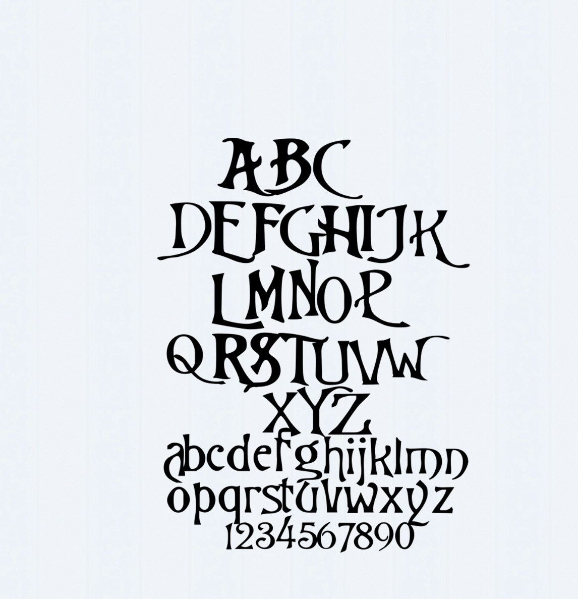 Nightmare Christmas SVG Font, Digital Alphabet, SVG Letters,Svg Dxf Eps