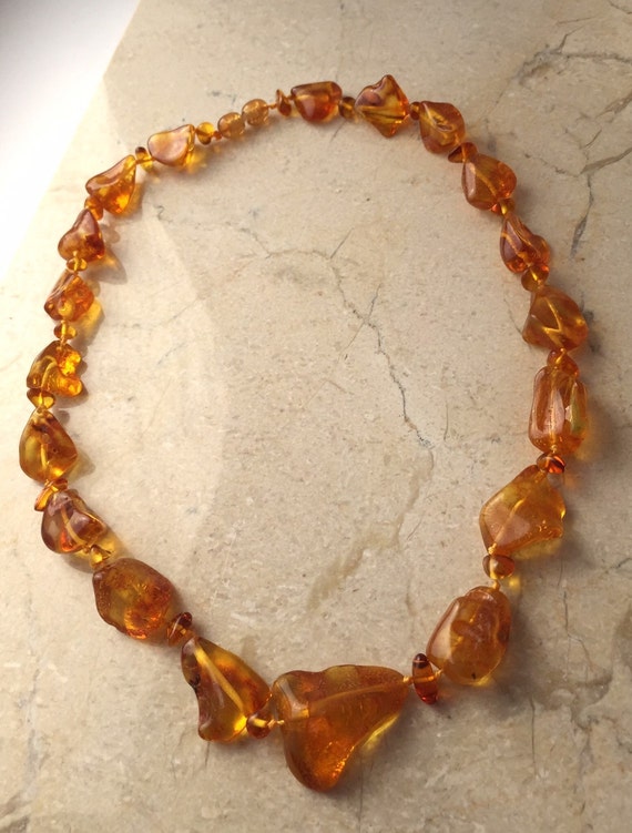 Natural Amber Necklace-chunky Amber Necklace Great Clearance