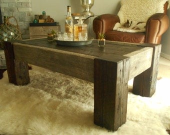 Reclaimed Wood Coffee Table- The Old Industry Seattle- Includes FREE Shipping!