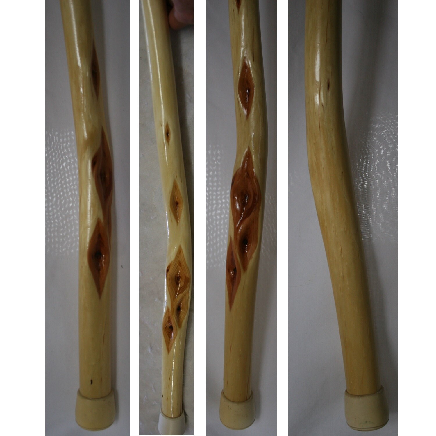 Unique Silk Diamond Willow Walking Stick 64.5 in. Tall Hiking