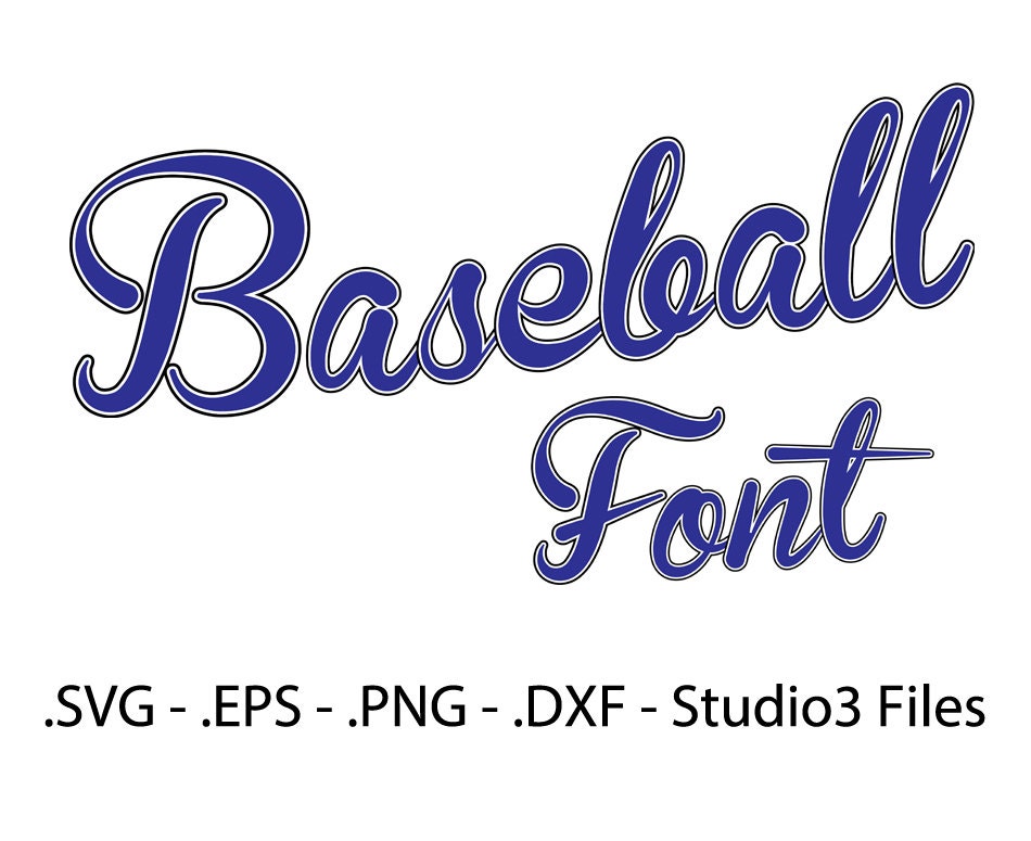 Baseball Font Vectors Alphabet Cutting Files