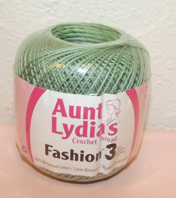 Aunt Lydias Fashion Crochet cotton thread SAGE Size 3 thread