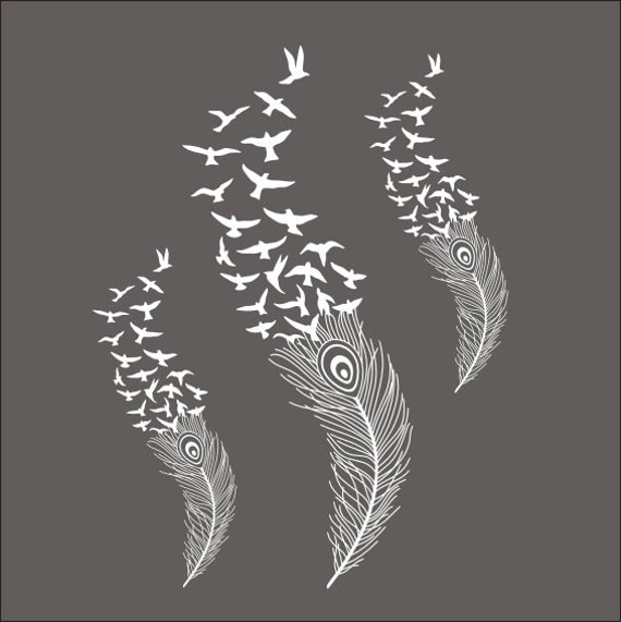 Download Feather and Birds II -SVG cutting file -Vinyl Crafts ...