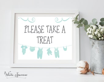 Baby Shower Decorations, Baby Shower Sign, Baby Shower signs, Baby Boy Shower Decorations. Baby Shower Decorations. Please take a Treat