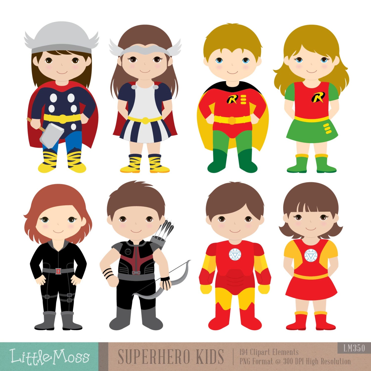 36 Kids Superhero Costumes Clipart Superheroes Kids Clipart