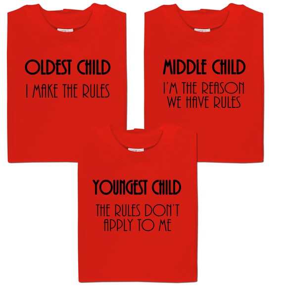 t shirts oldest middle youngest