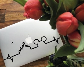 Disney Mickey heartbeat Macbook Decal Stickers Macbook Pro Macbook Pro Decal Macbook Sticker Laptop Sticker Laptop Decals Macbook Stickers
