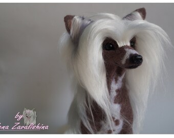 chinese crested plush toy