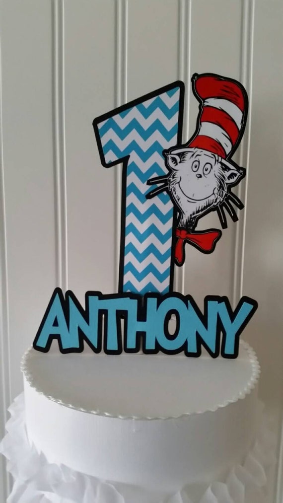 Dr.Seuss cake topper dr. Seuss Birthday party Cat in hat