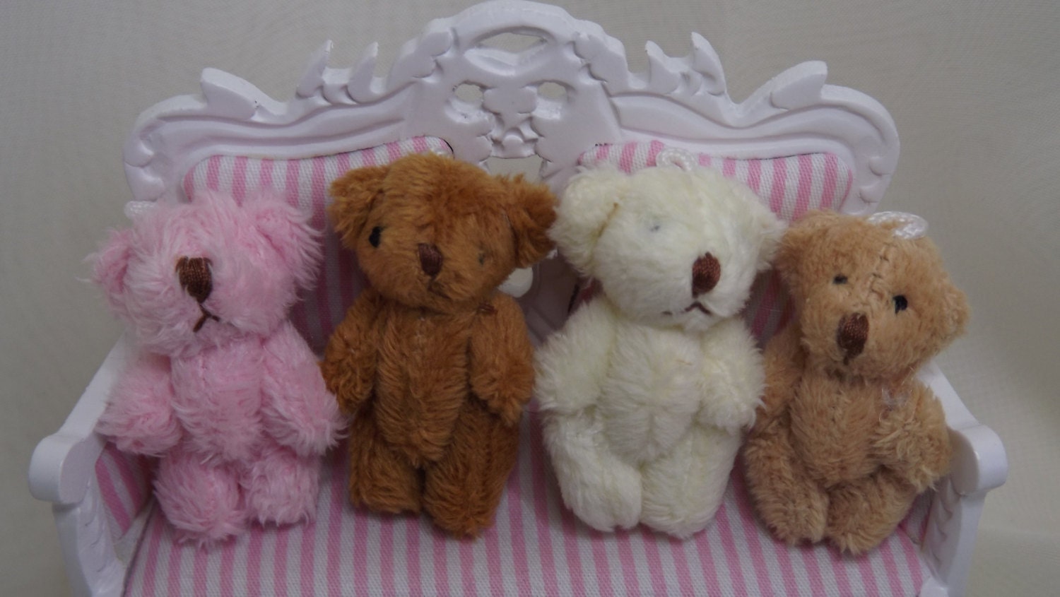 dolls house miniature teddy bears