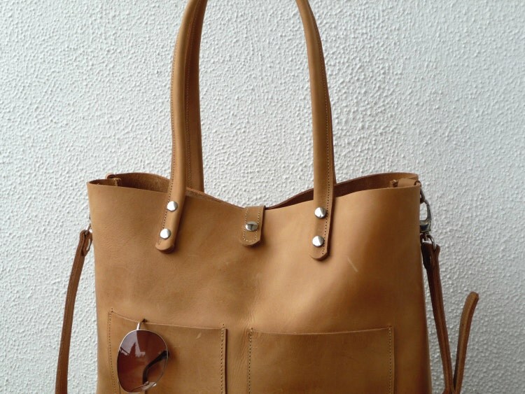 Leather bag large leather bag big leather by SanumiLeatherGoods