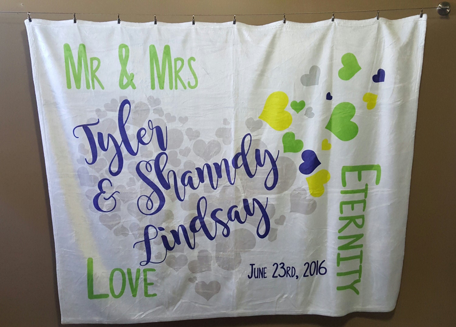 Custom Wedding Blanket Personalized Blanket by TheBlanketLoft