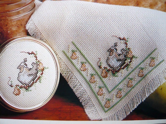 Partridge bread cloth counted cross stitch pattern from