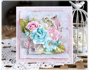 Unique Romantic Handmade Any Occasion Card Birthday Thank you