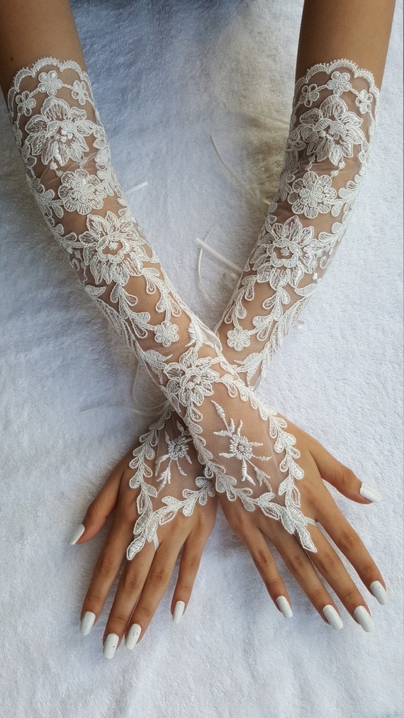 Lace Gloves Wedding Gloves Fingerless Gloves Party Gloves Prom 4133