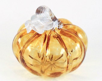 Hand Blown Glass Pumpkin