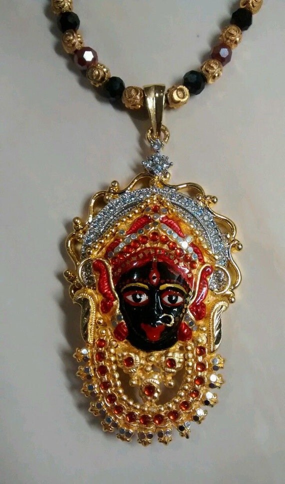 hindu goddess kali pendant/necklace calcutta style by Kali1korner