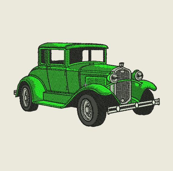 Classic Car Embroidery Design by Sx3Embroidery on Etsy