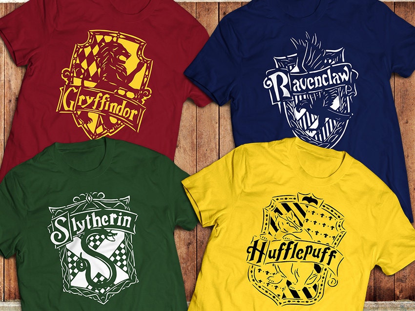 Harry Potter Hogwarts T Shirt Slytherin Gryffindor