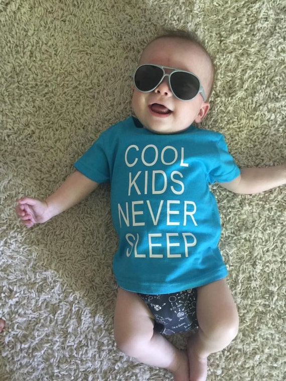 Items similar to Cool Kids Never Sleep Infant Tee Shirt, Novelty Tee on ...