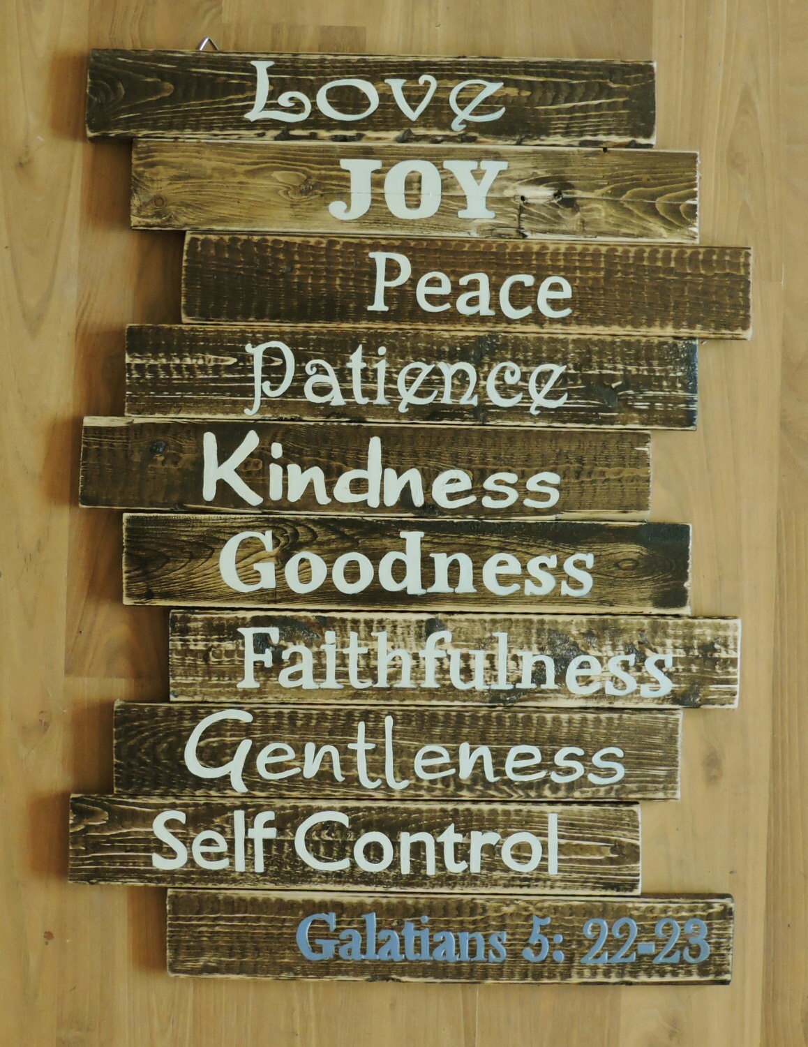 Fruit of the Spirit wooden decor art. Hand by BeachPointArts