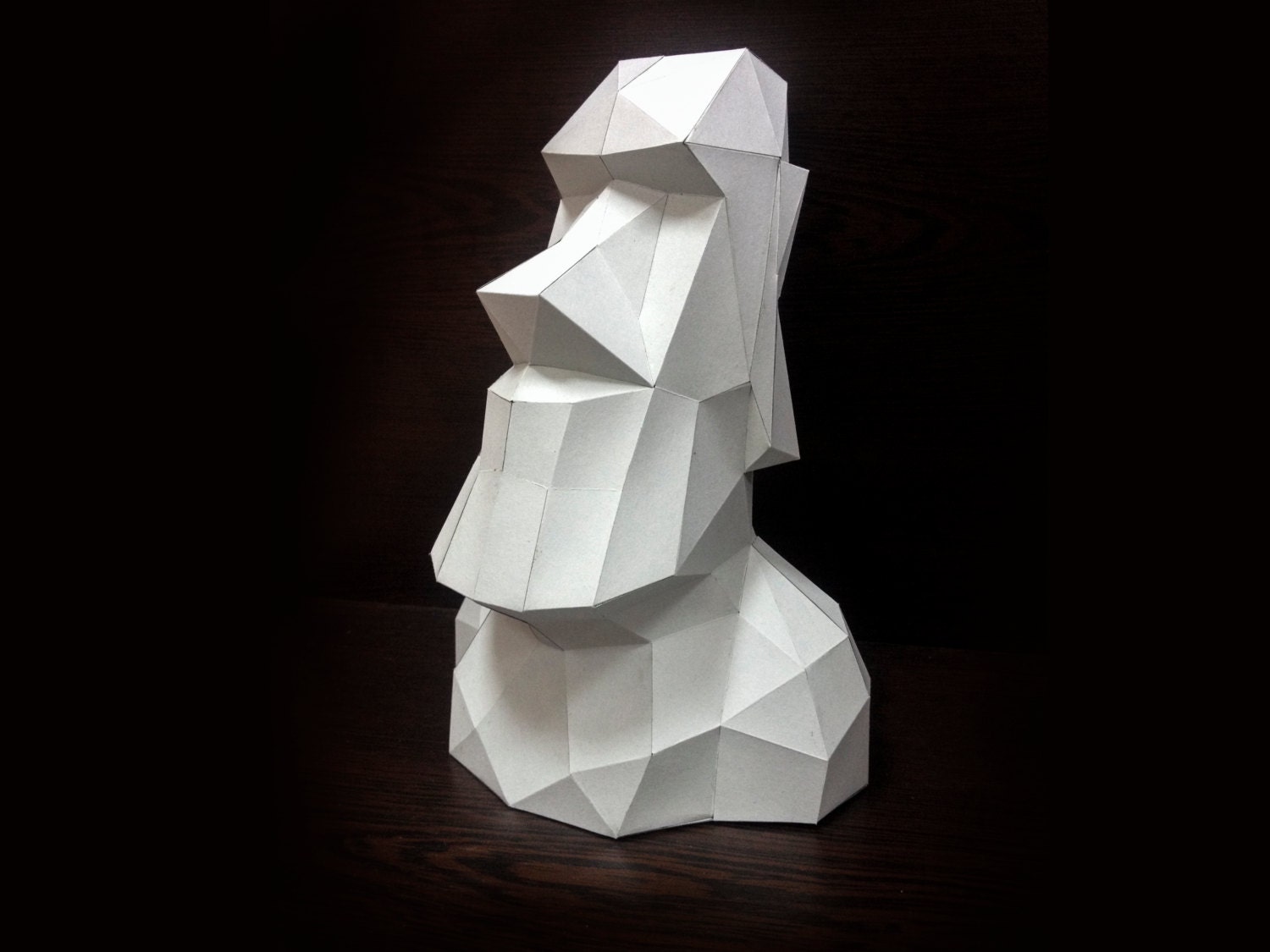 Printable Paper Model Of Moai 3D Papercraft Model Download