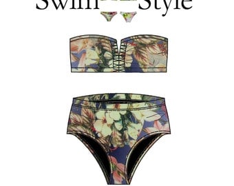 High waist bikini sewing pattern Jazz bikini by Swim Style Australia