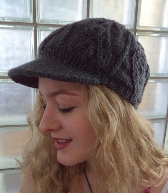 Knitting PATTERN, Visor beanie knit pattern for men and ...