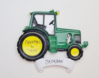Personalized Tractor Christmas Ornament - Tractor Christmas Ornament