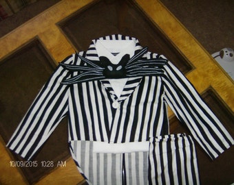 Jack Skellington Jacket Only Halloween Costume Pin Stripe Suit Style Custom Made