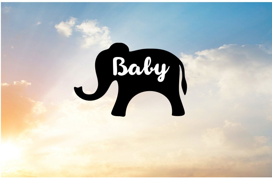 Download Elephant SVG file for cutting machine--- Elephant Baby ...