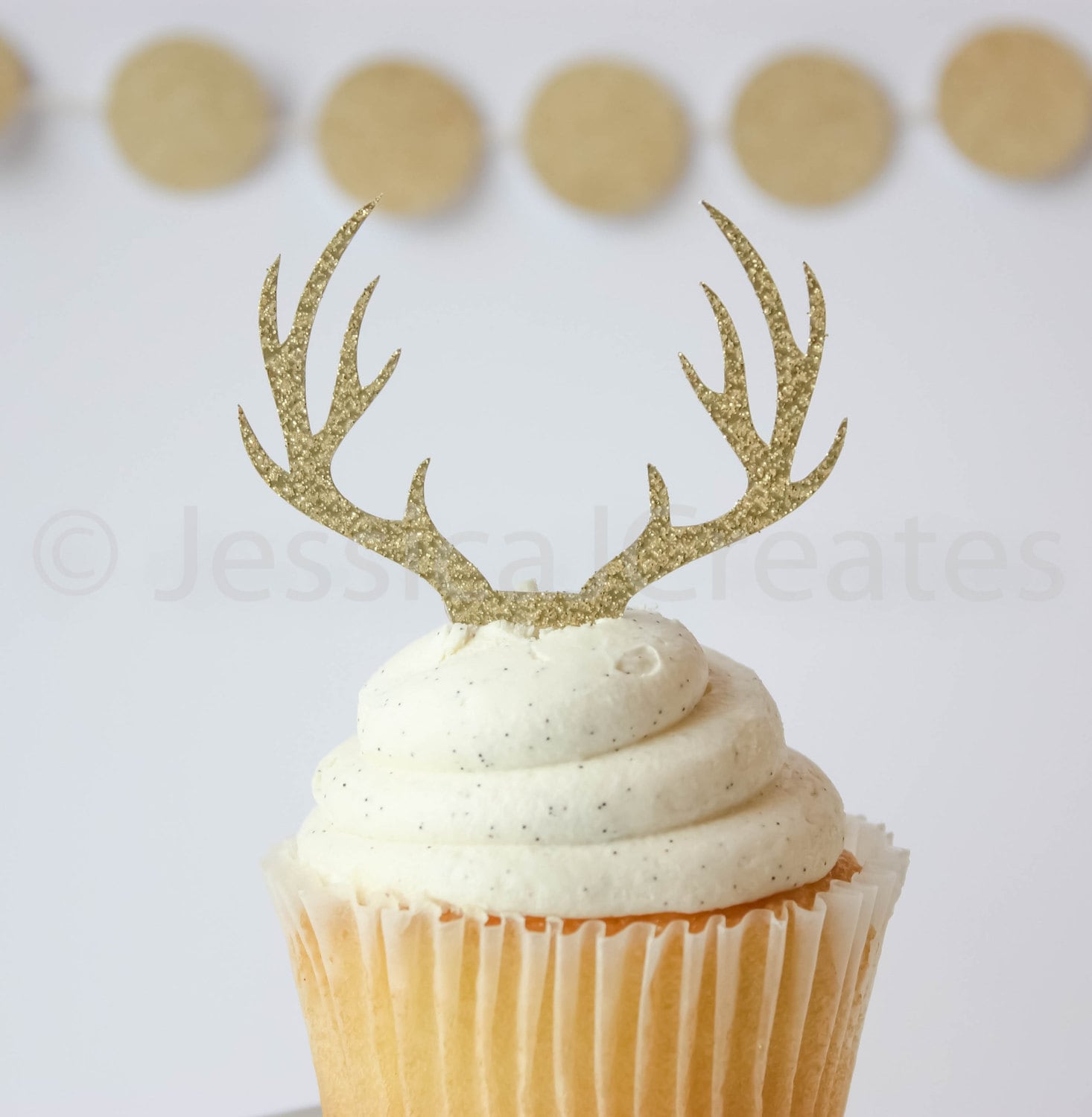 Antler Cupcake Toppers Deer Cupcake Topper Rustic Party