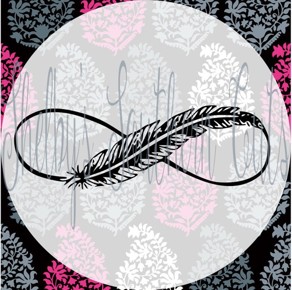 Infinity Feather SVG EPS DXF file digital