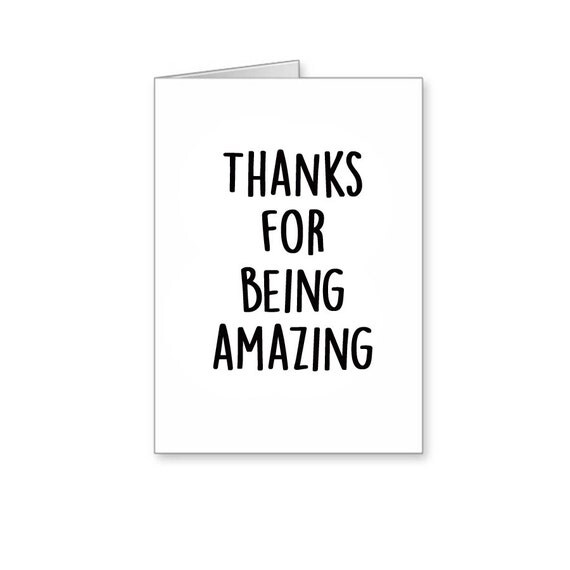 Items similar to Thanks for being amazing, Boyfriend Cards, Funny ...