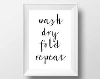 Lather Rinse Repeat Print Bathroom Decor Black by printshopstudio