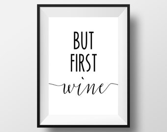 Wine art print | Etsy