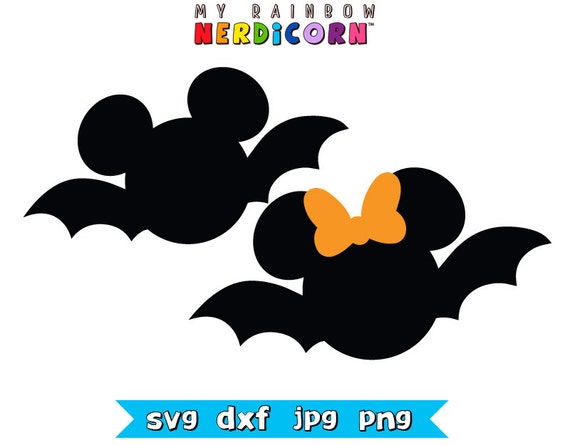 Download Bat Mickey Minnie Halloween SVG Disney by MyRainbowNerdicorn