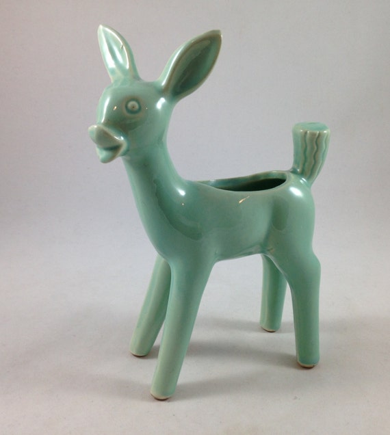 Vintage art pottery deer doe planter McCoy pottery deer