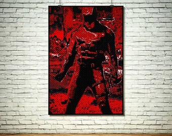 Comic Book Art / DareDevil / Superhero Wall Art Comic Art / Superhero Decor Comic Book Art Gift / Superhero Gift Comic Book Print Set