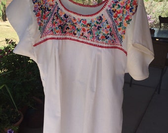 Vintage embroidered mexican shirt – Etsy