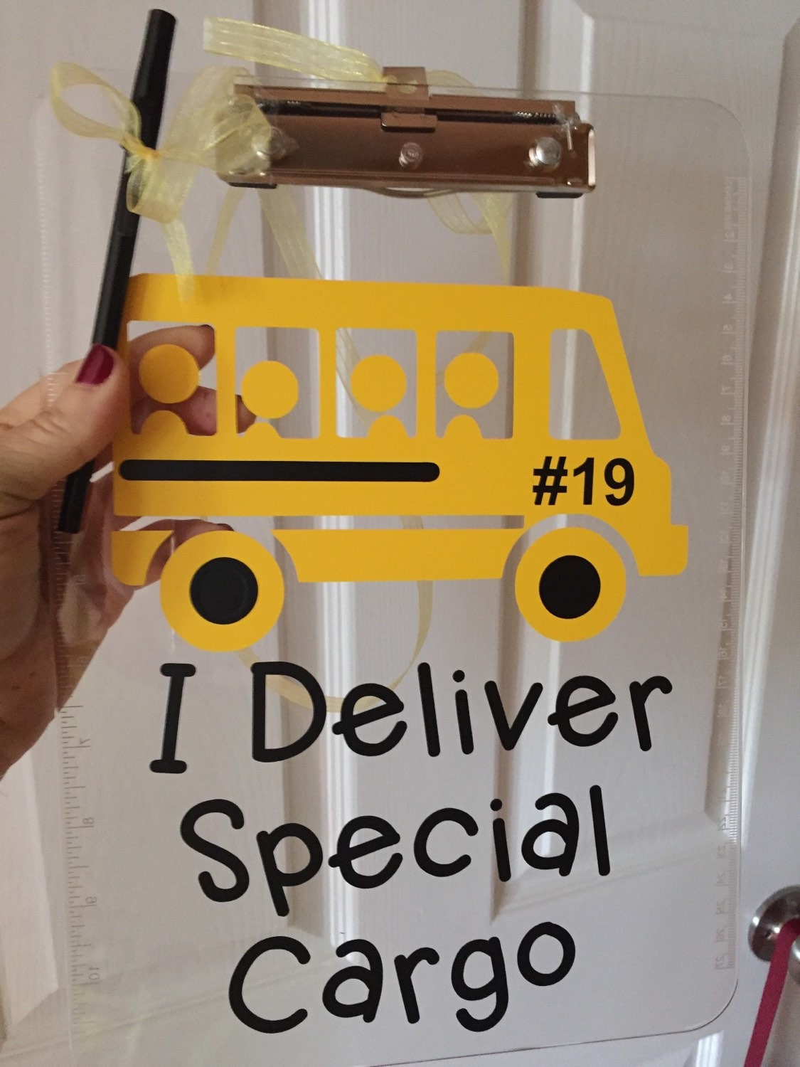 Bus Driver gift personalized Clipboard I by ArtsyWallsAndMore