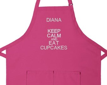 Personalized Apron Keep Calm Adult Bib Apron