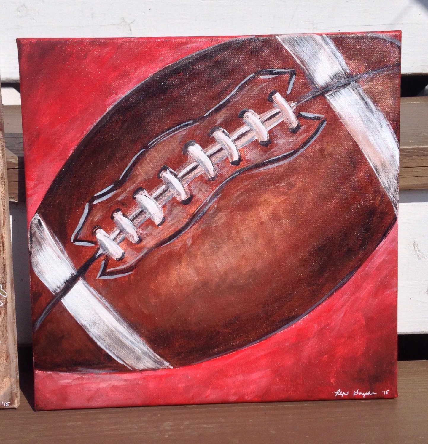 Football Wall Art Football Painting Gift for Boys Gift for