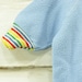 vintage 1960s retro baby blue rainbow stripes baby suit 0-3 months