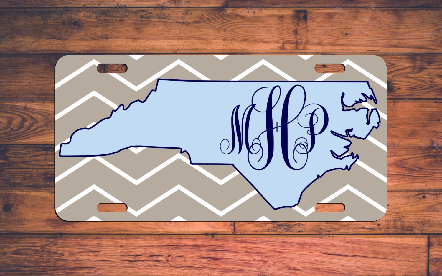 Monogram License Plate North Carolina NC Custom Car Tags