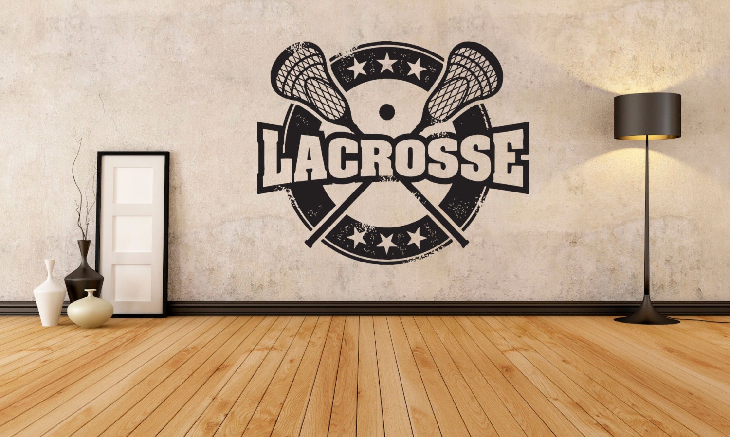 Removable Vinyl Sticker Mural Decal Wall Art Decor Lacrosse