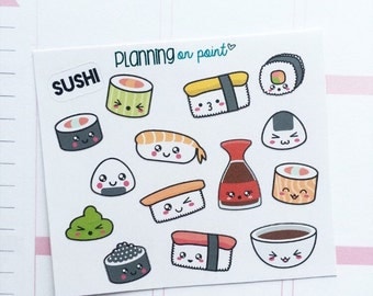 Kawaii Sushi Planner Stickers!